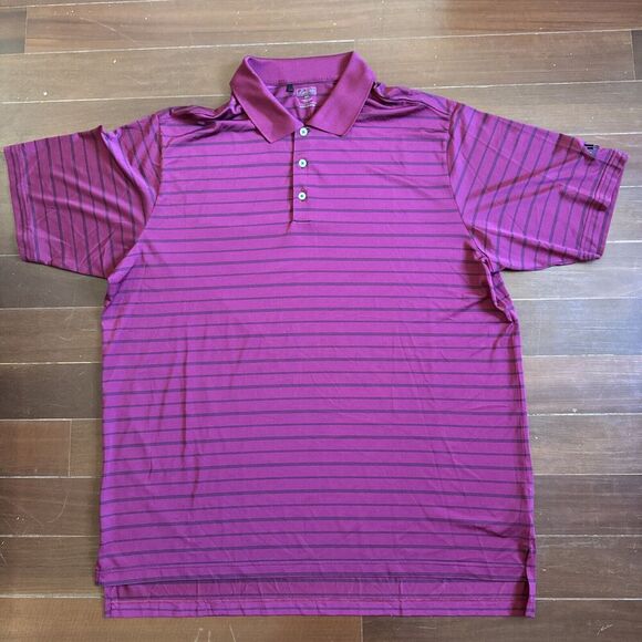 adidas Other - Mens ADIDAS Golf Polo Shirt Stripe XXL Maroon Color